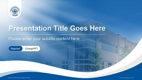 Bryant & Stratton College-Online Lecture Sharing and Networking Event PPT Template