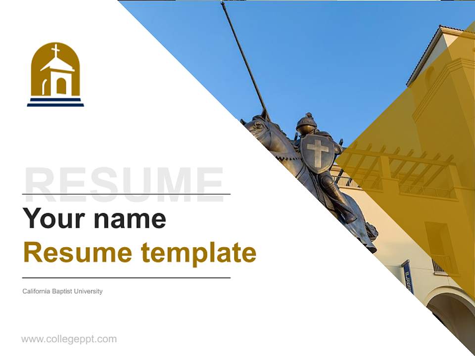 California Baptist University Resume PPT Template4:3 ratio PPT effect preview image5