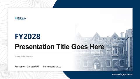 Bethany Global University Academic Presentation/Research Findings Report PPT Template