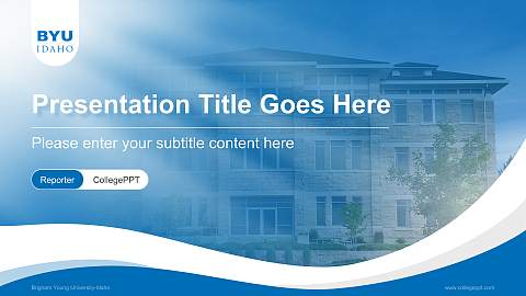 Brigham Young University-Idaho Lecture Sharing and Networking Event PPT Template