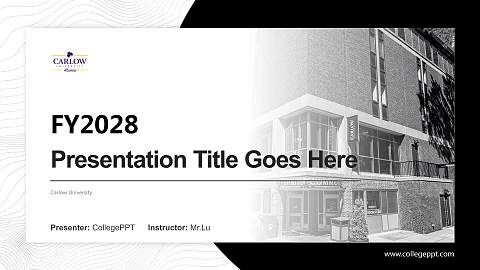 Carlow University Academic Presentation/Research Findings Report PPT Template