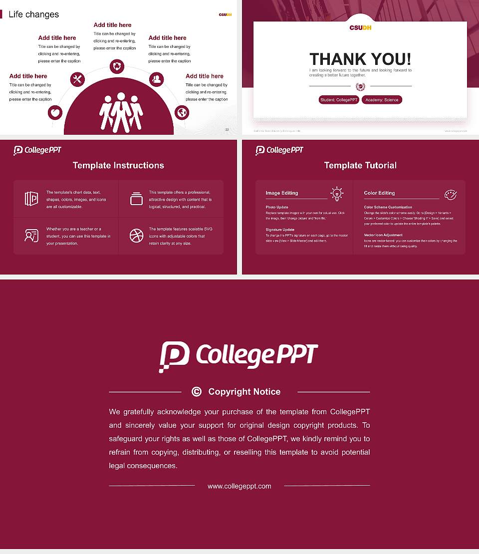 California State University-Dominguez Hills National Scholarship Defense PPT Template16:9 ratio PPT effect preview image4