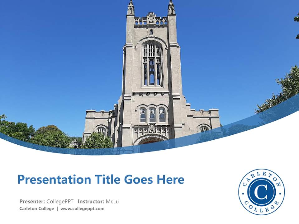 Carleton College Course/Courseware Creation PPT Template4:3 ratio PPT effect preview image5