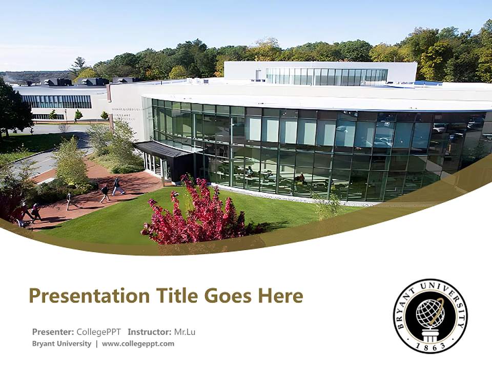 Bryant University Course/Courseware Creation PPT Template4:3 ratio PPT effect preview image5