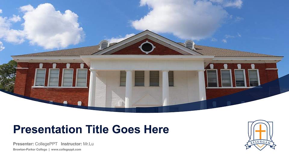 Brewton-Parker College Course/Courseware Creation PPT Template16:9 ratio PPT effect preview image