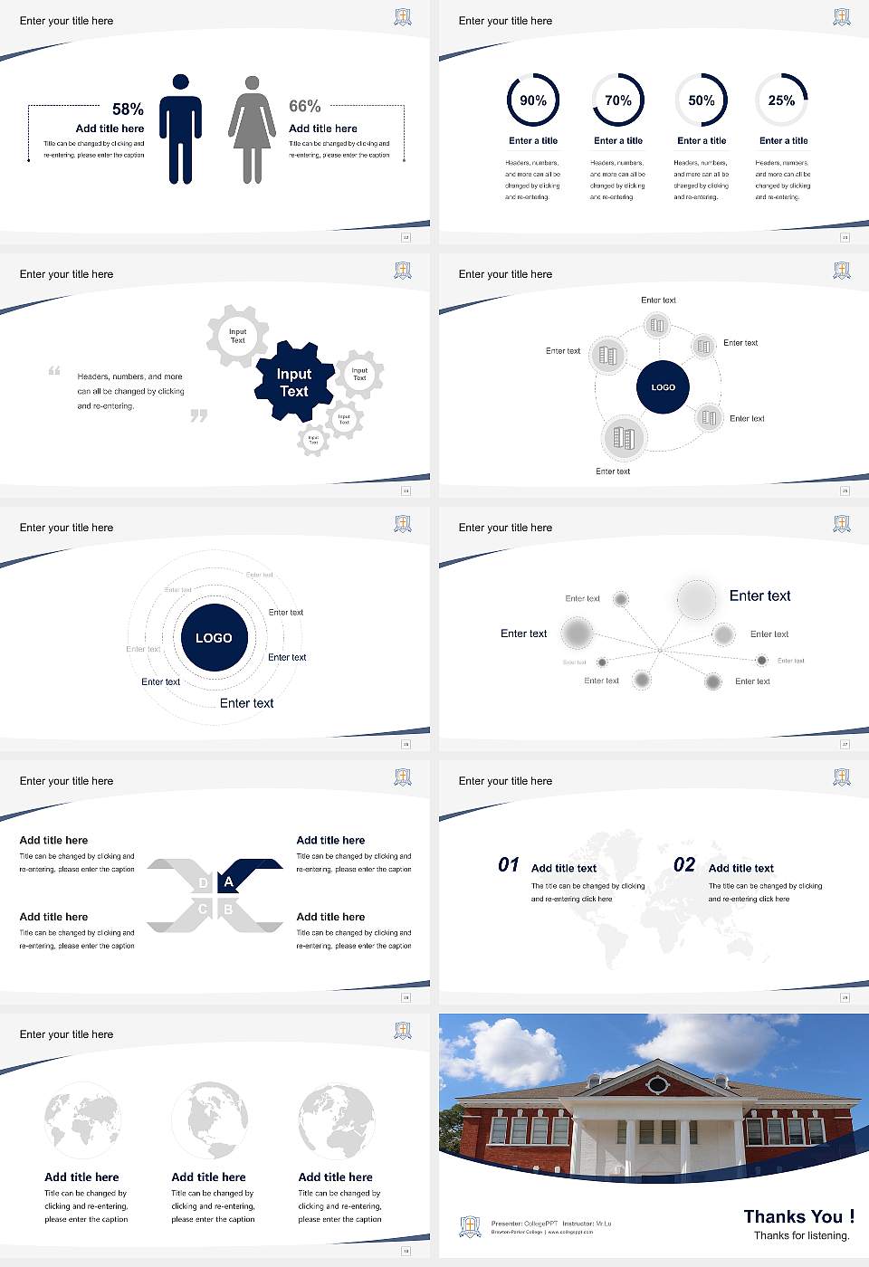Brewton-Parker College Course/Courseware Creation PPT Template16:9 ratio PPT effect preview image4