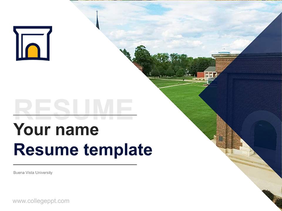 Buena Vista University Resume PPT Template4:3 ratio PPT effect preview image5
