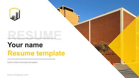 California State University-Los Angeles Resume PPT Template