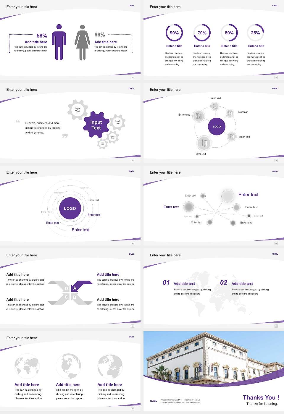 California Western School of Law Course/Courseware Creation PPT Template16:9 ratio PPT effect preview image4