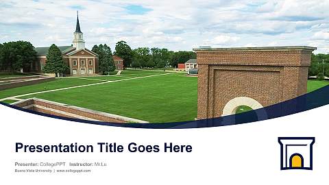 Buena Vista University Course/Courseware Creation PPT Template