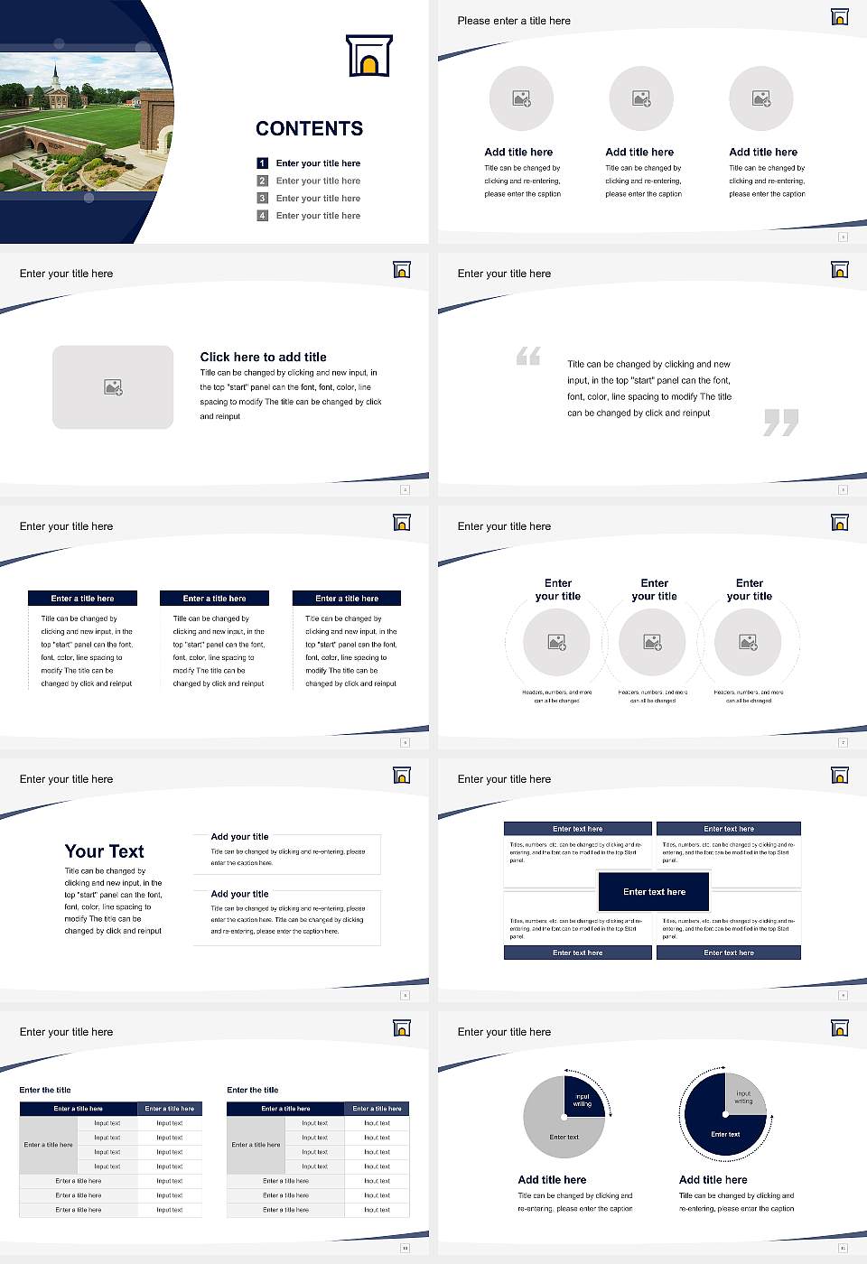 Buena Vista University Course/Courseware Creation PPT Template16:9 ratio PPT effect preview image2