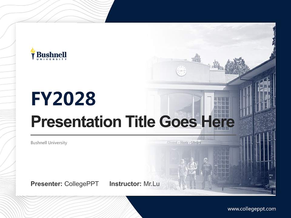 Bushnell University Academic Presentation/Research Findings Report PPT Template4:3 ratio PPT effect preview image5