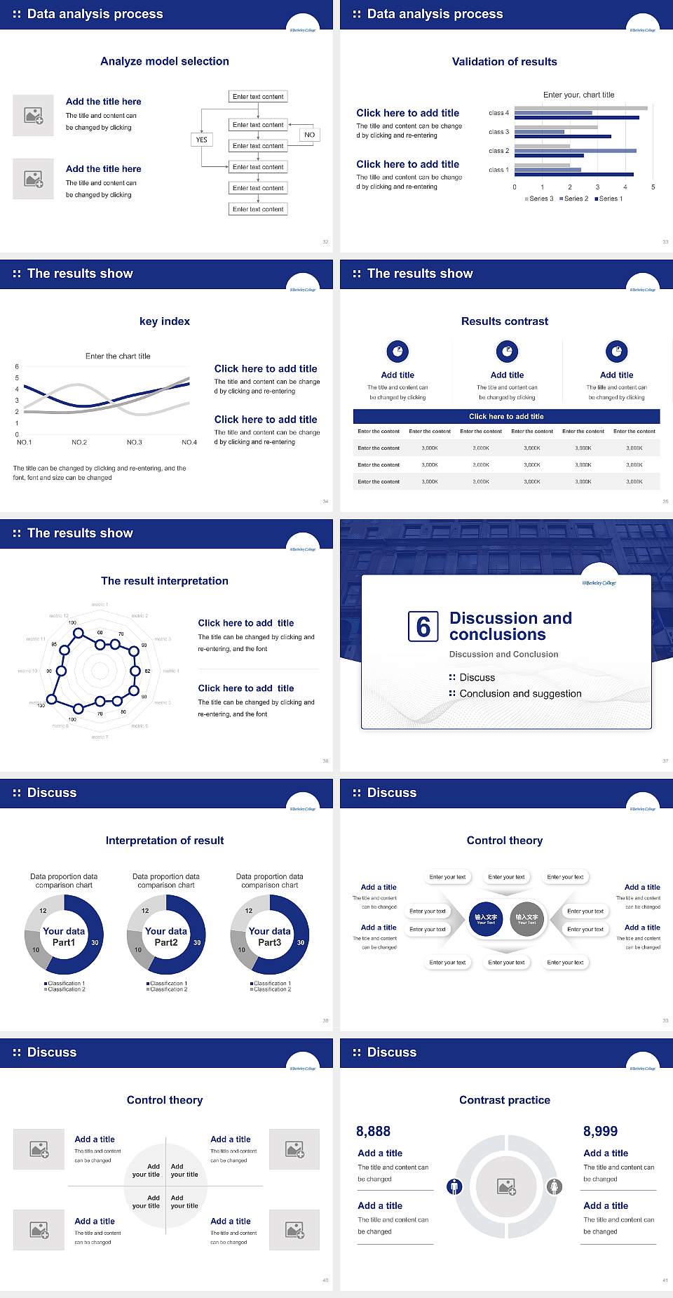 Berkeley College-New York Graduation Thesis Defense PPT Template4:3 ratio PPT effect preview image5