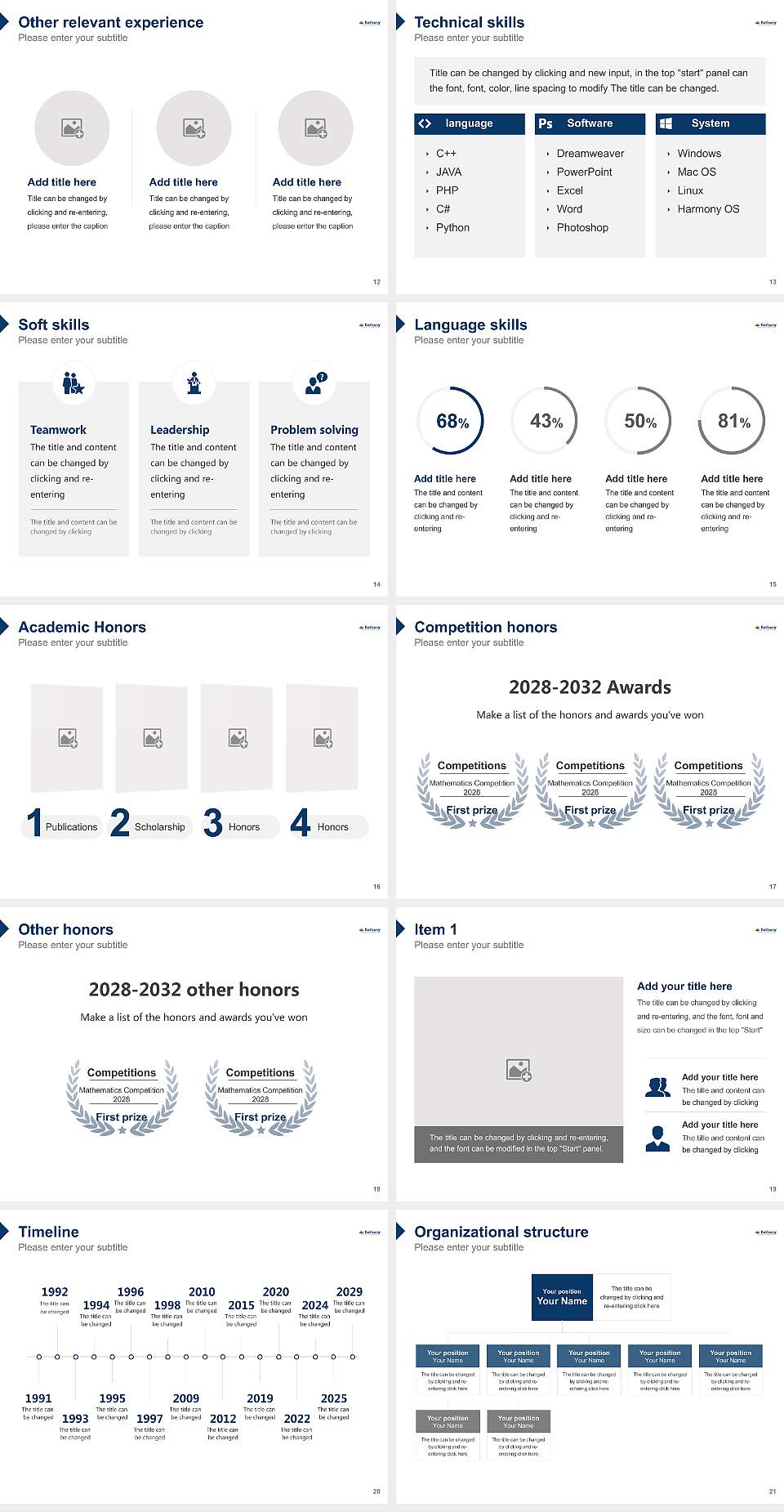Bethany Theological Seminary Resume PPT Template4:3 ratio PPT effect preview image3