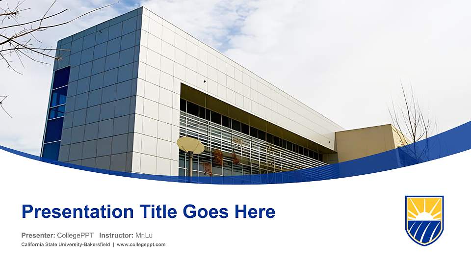 California State University-Bakersfield Course/Courseware Creation PPT Template16:9 ratio PPT effect preview image