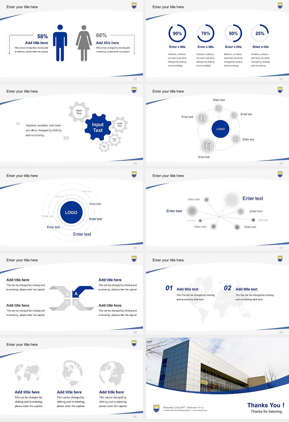 California State University-Bakersfield Course/Courseware Creation PPT Template16:9 ratio PPT effect preview image4