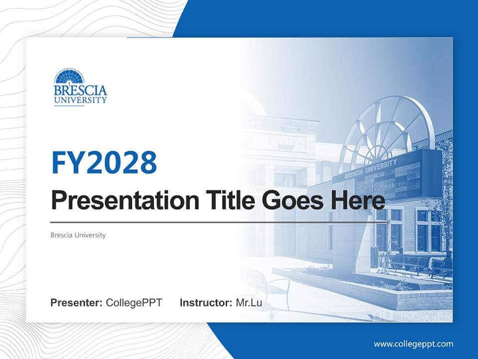 Brescia University Academic Presentation/Research Findings Report PPT Template4:3 ratio PPT effect preview image5