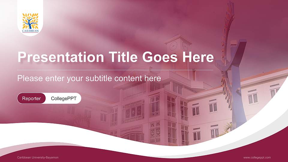 Caribbean University-Bayamon Lecture Sharing and Networking Event PPT Template16:9 ratio PPT effect preview image