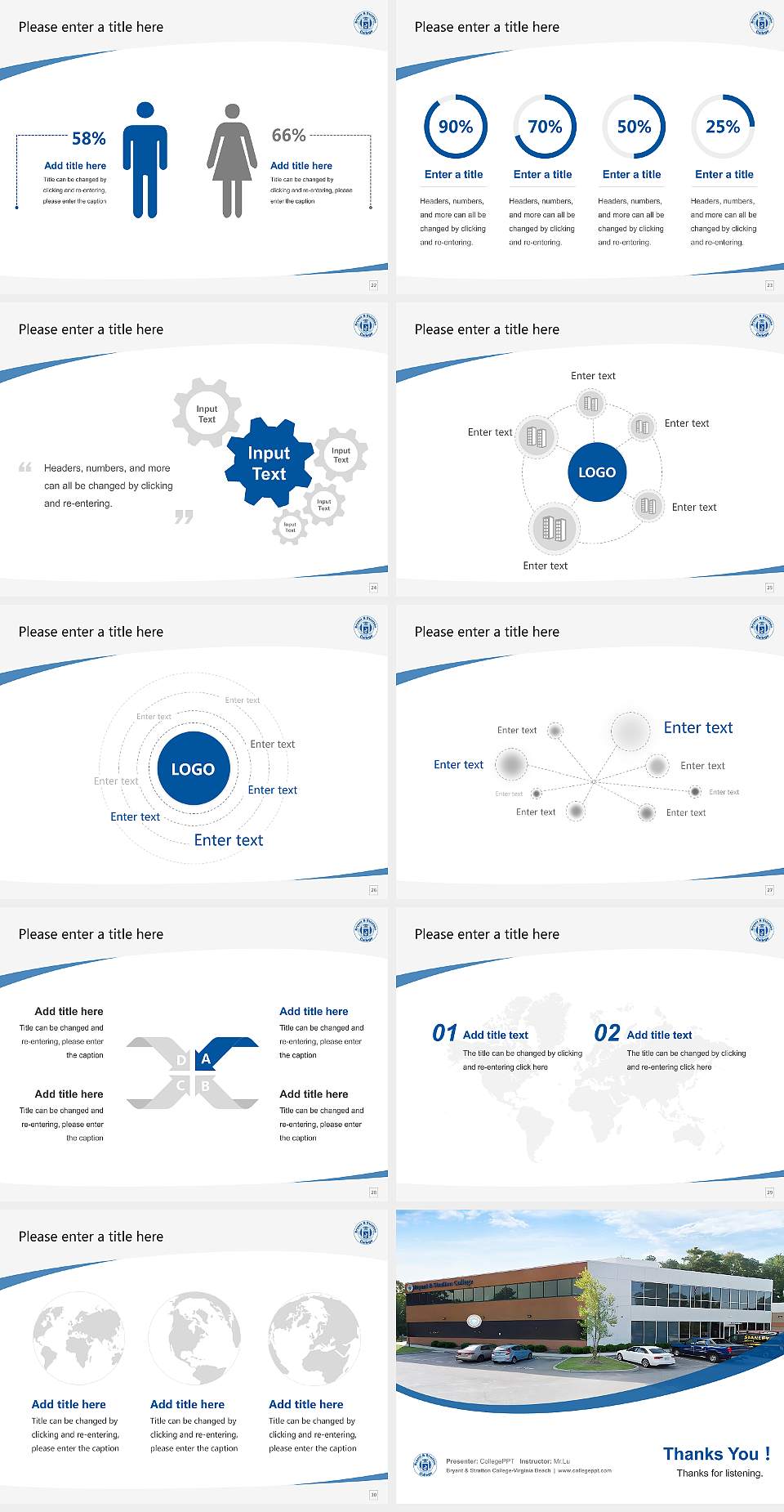 Bryant & Stratton College-Virginia Beach Course/Courseware Creation PPT Template4:3 ratio PPT effect preview image4