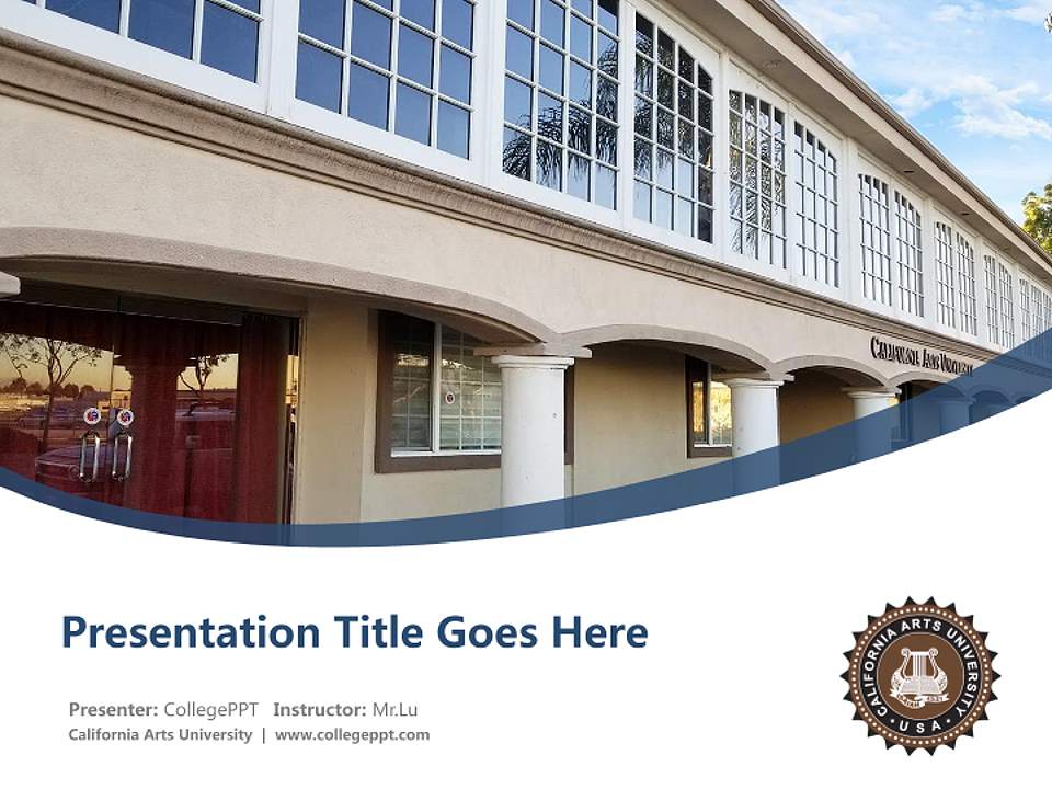 California Arts University Course/Courseware Creation PPT Template4:3 ratio PPT effect preview image5