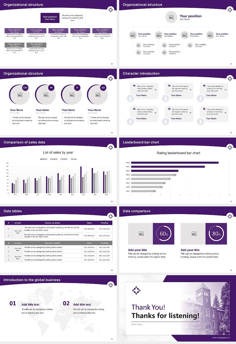 Bluffton University Academic Presentation/Research Findings Report PPT Template16:9 ratio PPT effect preview image4