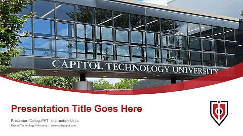 Capitol Technology University Course/Courseware Creation PPT Template