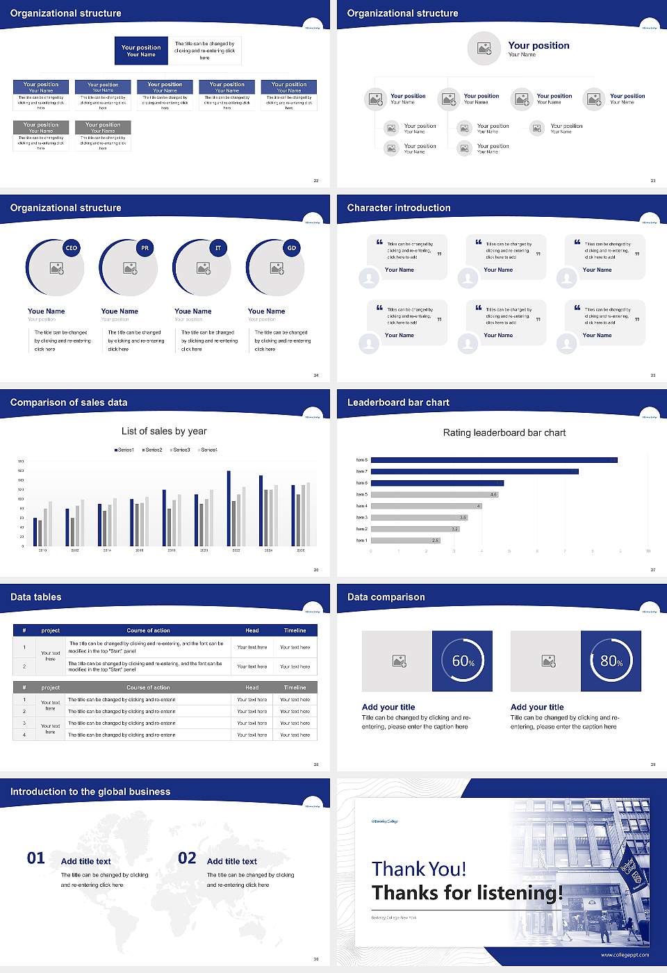Berkeley College-New York Academic Presentation/Research Findings Report PPT Template16:9 ratio PPT effect preview image4