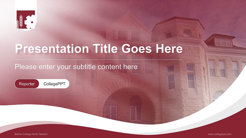 Bethel College-North Newton Lecture Sharing and Networking Event PPT Template16:9 ratio PPT effect preview image