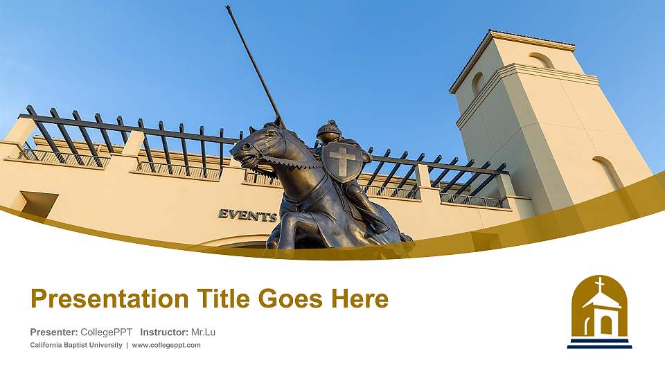 California Baptist University Course/Courseware Creation PPT Template16:9 ratio PPT effect preview image