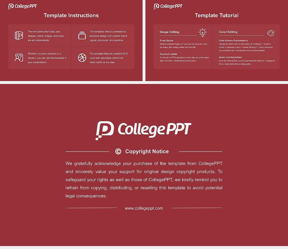 Bridgewater College Academic Presentation/Research Findings Report PPT Template16:9 ratio PPT effect preview image5