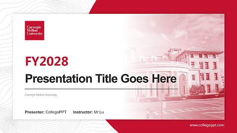 Carnegie Mellon University Academic Presentation/Research Findings Report PPT Template