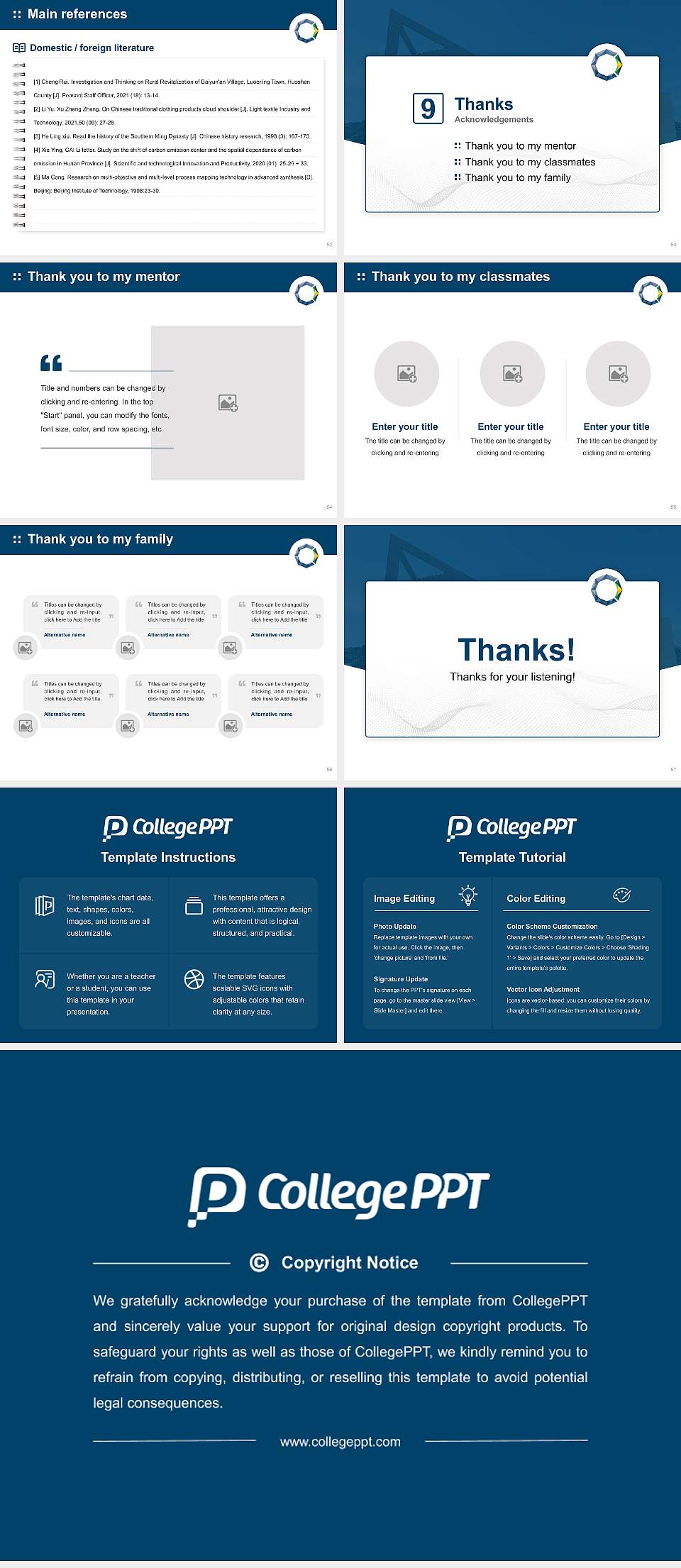 California State Polytechnic University-Pomona Graduation Thesis Defense PPT Template4:3 ratio PPT effect preview image7