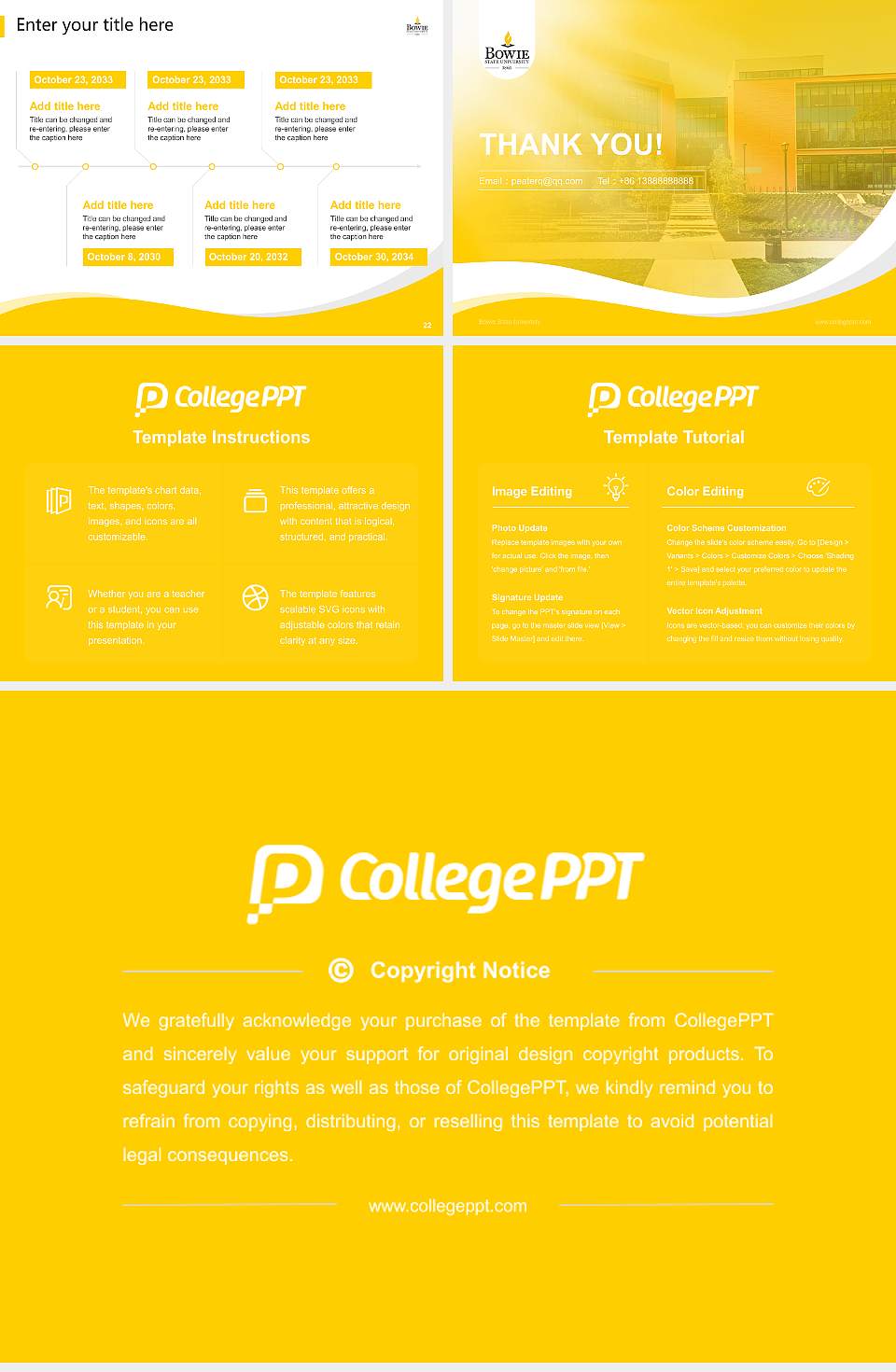 Bowie State University Lecture Sharing and Networking Event PPT Template4:3 ratio PPT effect preview image4