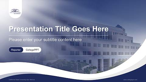 California State University-San Marcos Lecture Sharing and Networking Event PPT Template