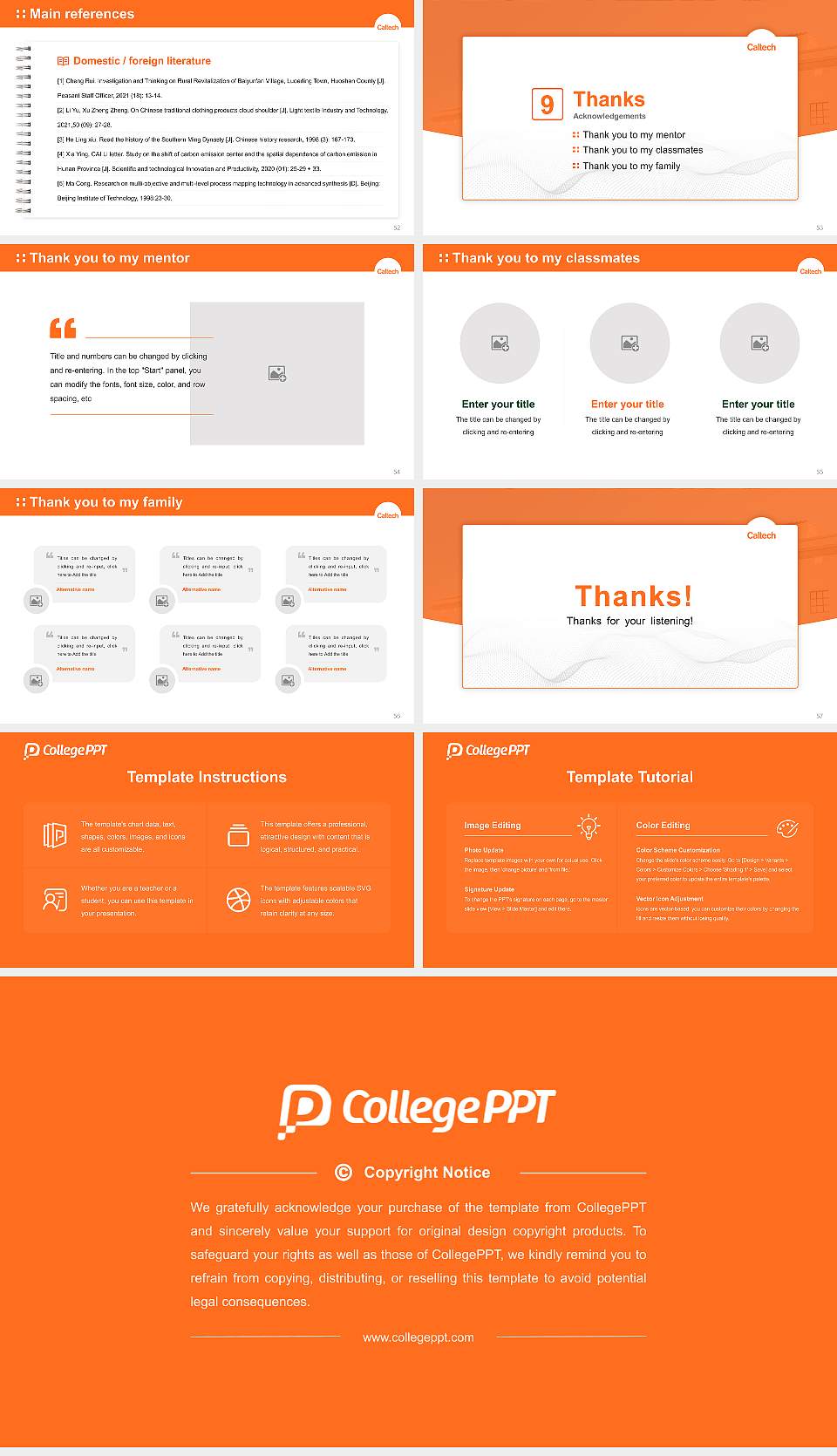 California Institute of Technology Graduation Thesis Defense PPT Template16:9 ratio PPT effect preview image7