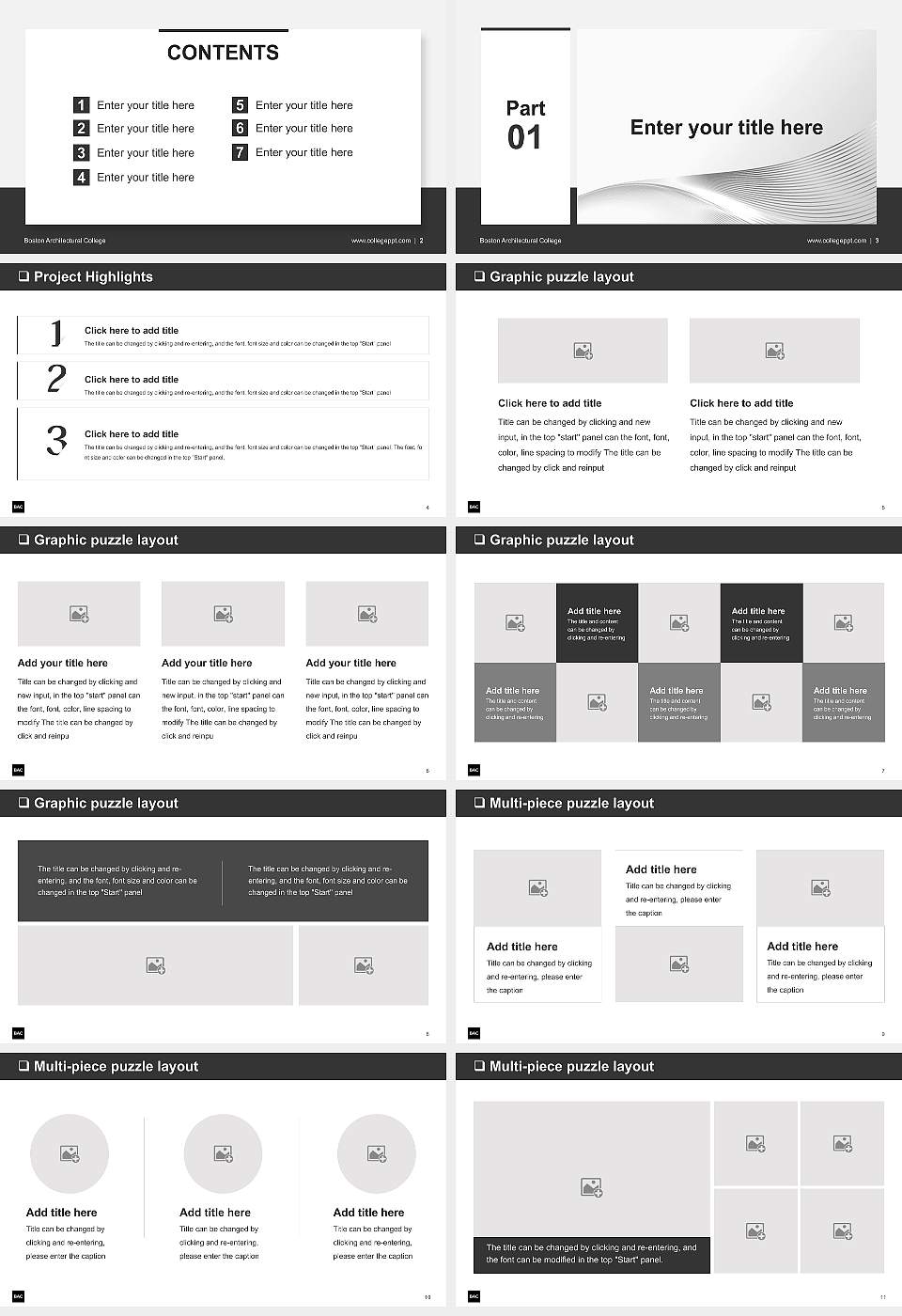 Boston Architectural College General Purpose PPT Template16:9 ratio PPT effect preview image2
