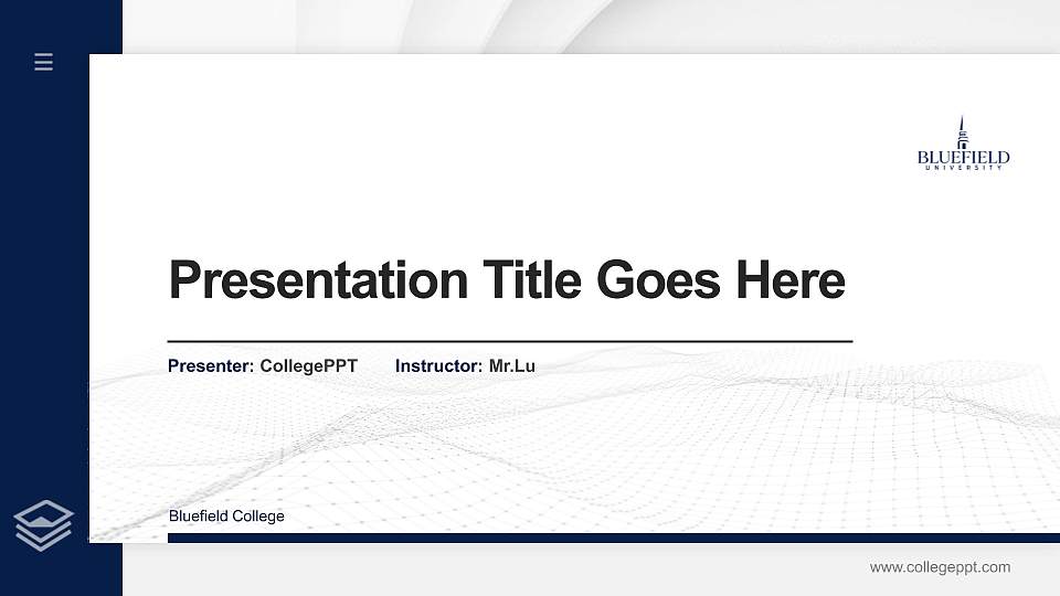 Bluefield College Thesis Proposal/Graduation Defense PPT Template16:9 ratio PPT effect preview image
