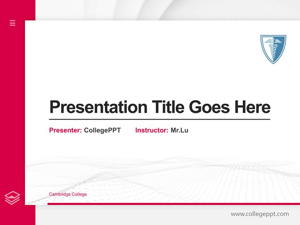 Cambridge College Thesis Proposal/Graduation Defense PPT Template4:3 ratio PPT effect preview image5