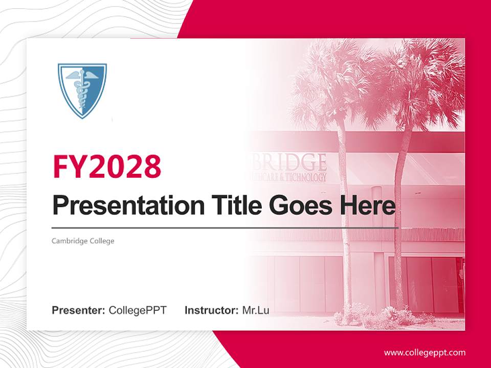 Cambridge College Academic Presentation/Research Findings Report PPT Template4:3 ratio PPT effect preview image5