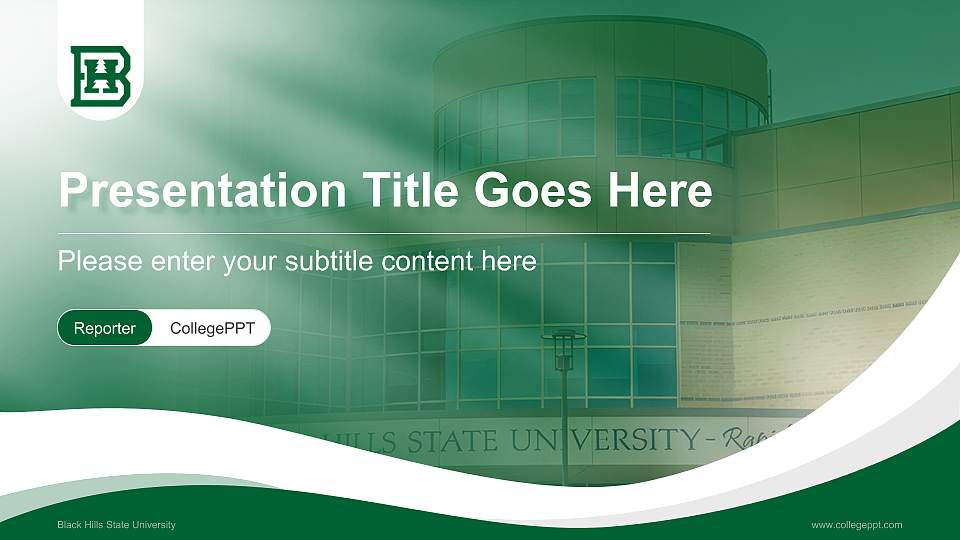 Black Hills State University Lecture Sharing and Networking Event PPT Template16:9 ratio PPT effect preview image