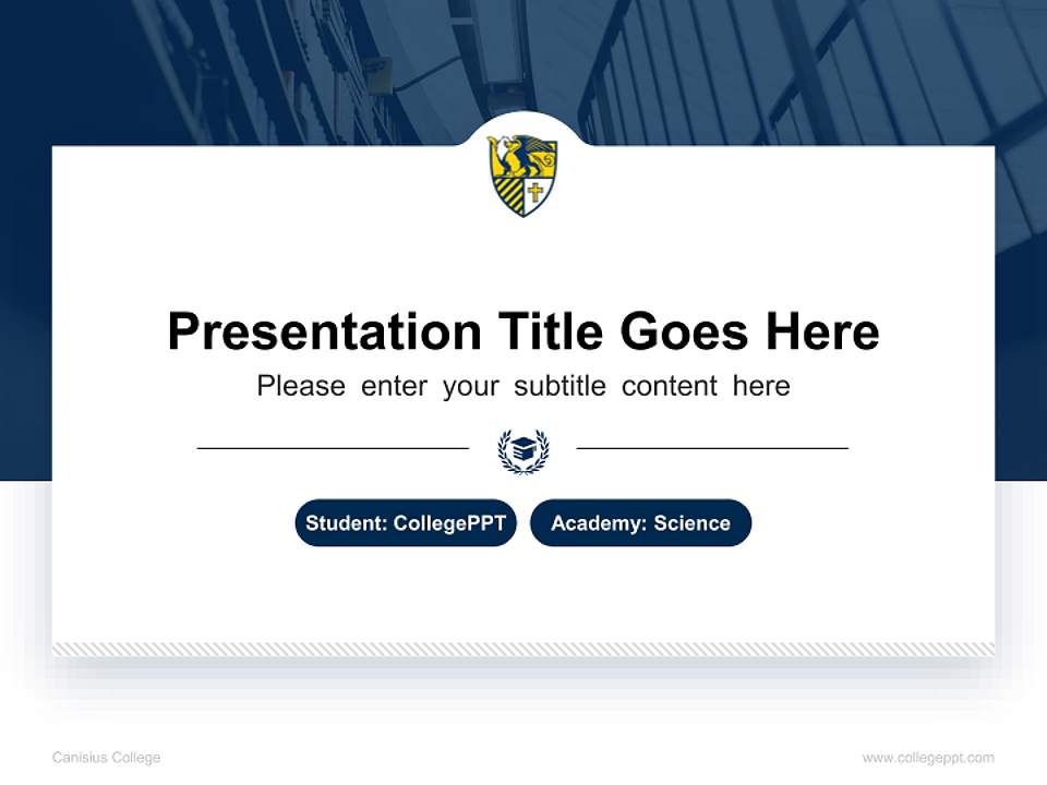 Canisius College National Scholarship Defense PPT Template4:3 ratio PPT effect preview image4