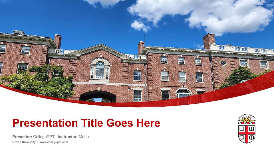 Brown University Course/Courseware Creation PPT Template16:9 ratio PPT effect preview image