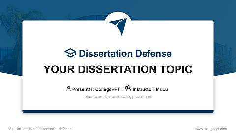 California Intercontinental University Graduation Thesis Defense PPT Template