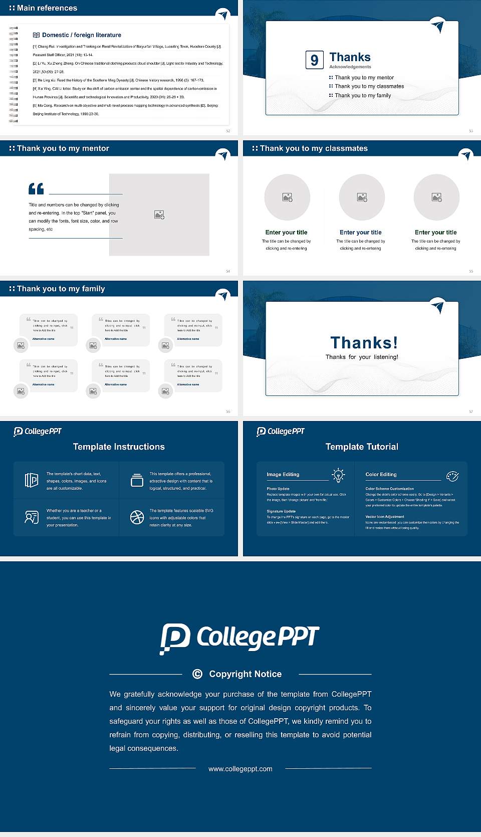 California Intercontinental University Graduation Thesis Defense PPT Template16:9 ratio PPT effect preview image7