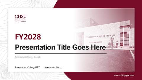 California Health Sciences University Academic Presentation/Research Findings Report PPT Template