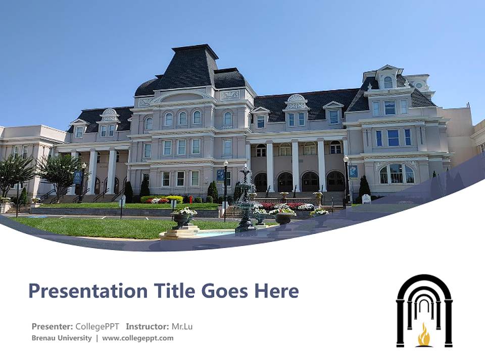 Brenau University Course/Courseware Creation PPT Template4:3 ratio PPT effect preview image5
