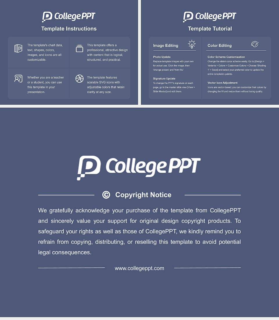 Brenau University Course/Courseware Creation PPT Template4:3 ratio PPT effect preview image5