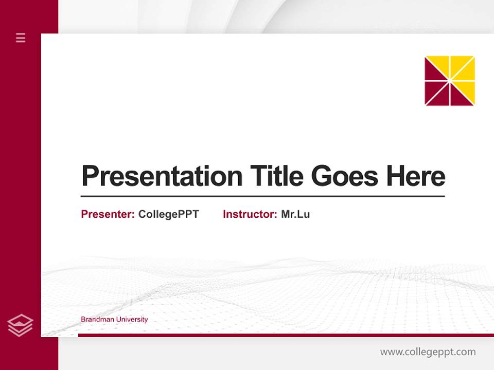 Brandman University Thesis Proposal/Graduation Defense PPT Template4:3 ratio PPT effect preview image5