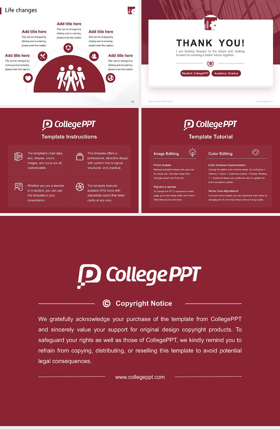 Bethel College-North Newton National Scholarship Defense PPT Template4:3 ratio PPT effect preview image4