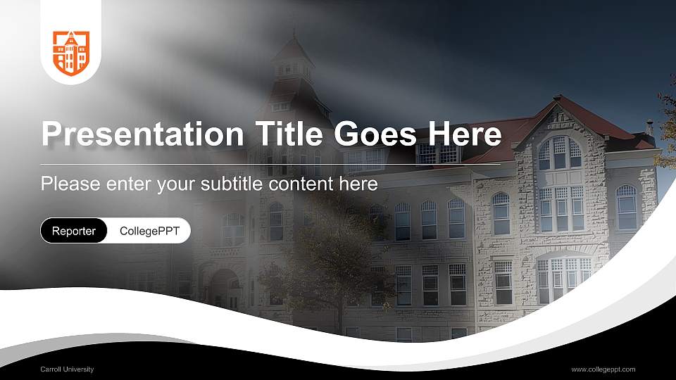 Carroll University Lecture Sharing and Networking Event PPT Template16:9 ratio PPT effect preview image